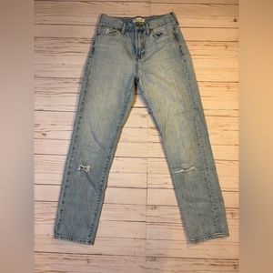 Madewell The Perfect Vintage Jean Size 25 Light Wash Straight Leg Distressed